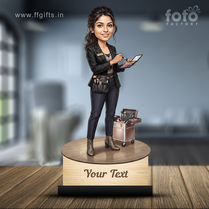 Personalized Gift for Beautician, Makeup Artist & Makeup Lover Caricature C1203