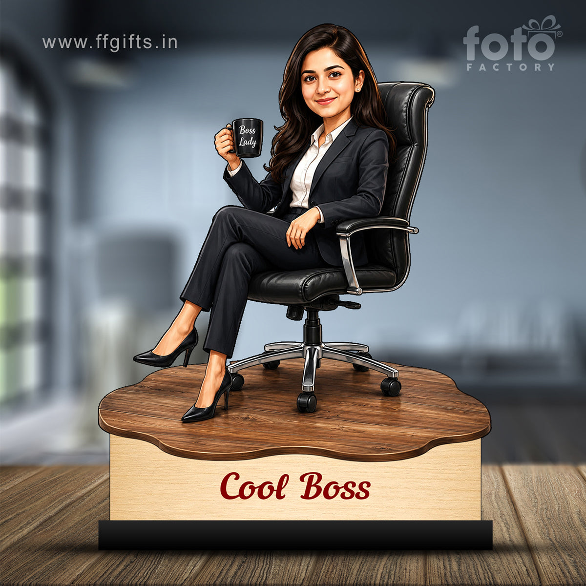 Personalized Female Cool Boss Caricature C852