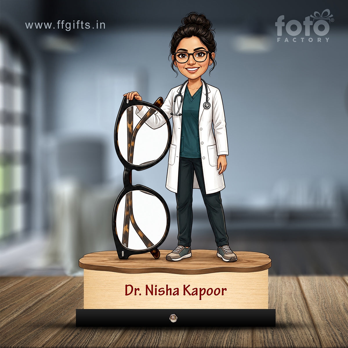 Ophthalmologist Doctor Female eye Doctor Caricature C557
