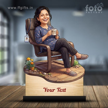 Personalized Female Retirement Caricature C1039