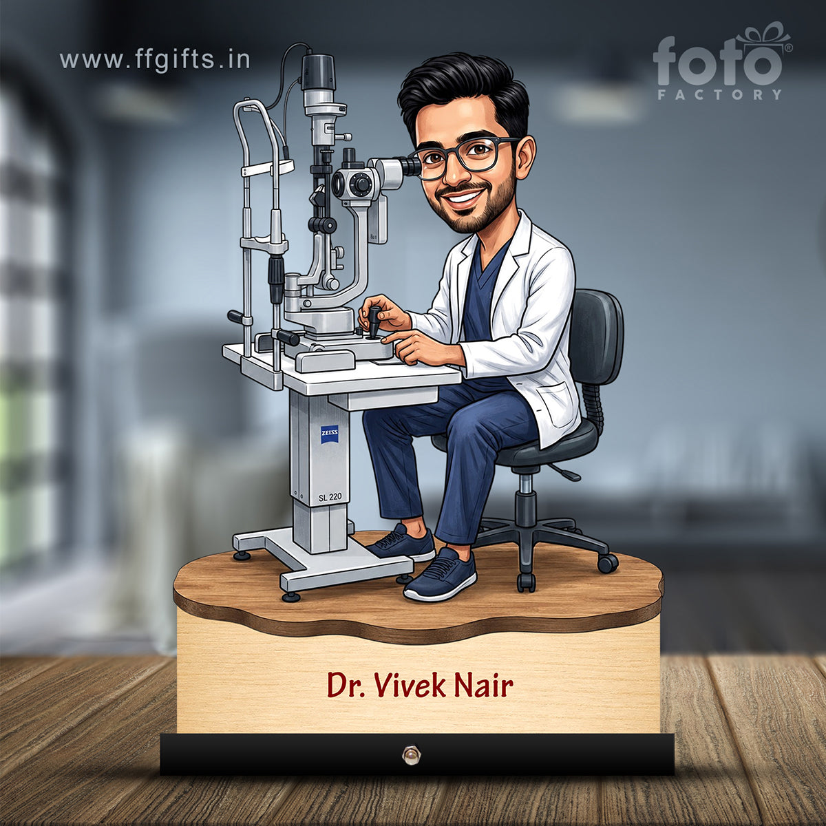 Ophthalmologist Doctor Male eye Doctor Caricature C550