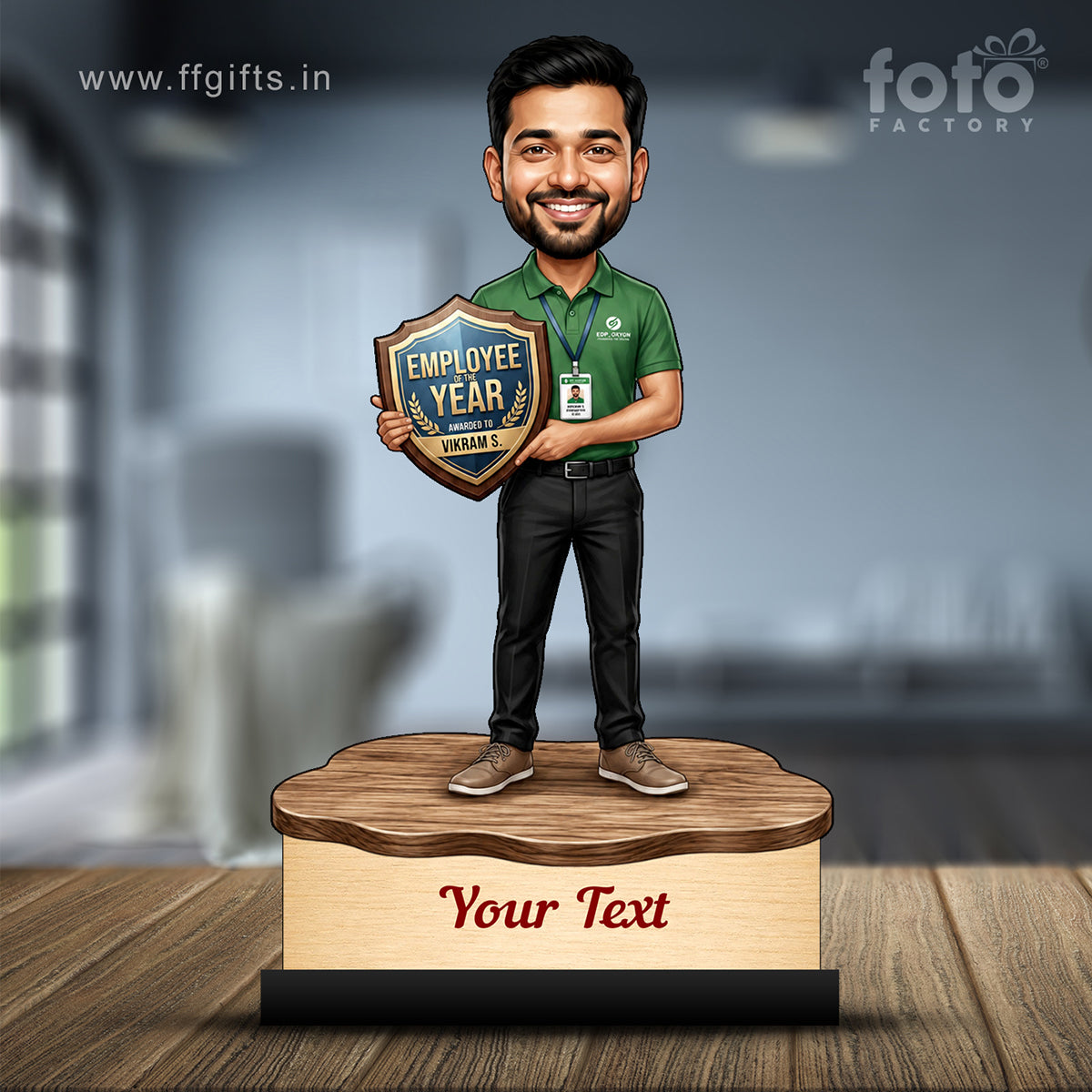 Personalized Achievement Award Male Caricature C929