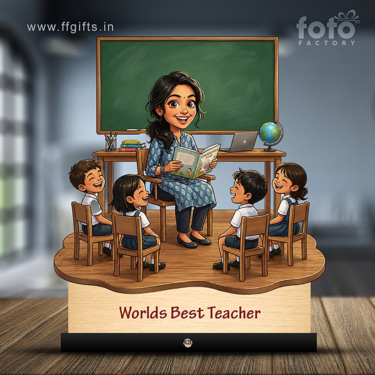 Worlds Best Nursery Teacher Caricature C536