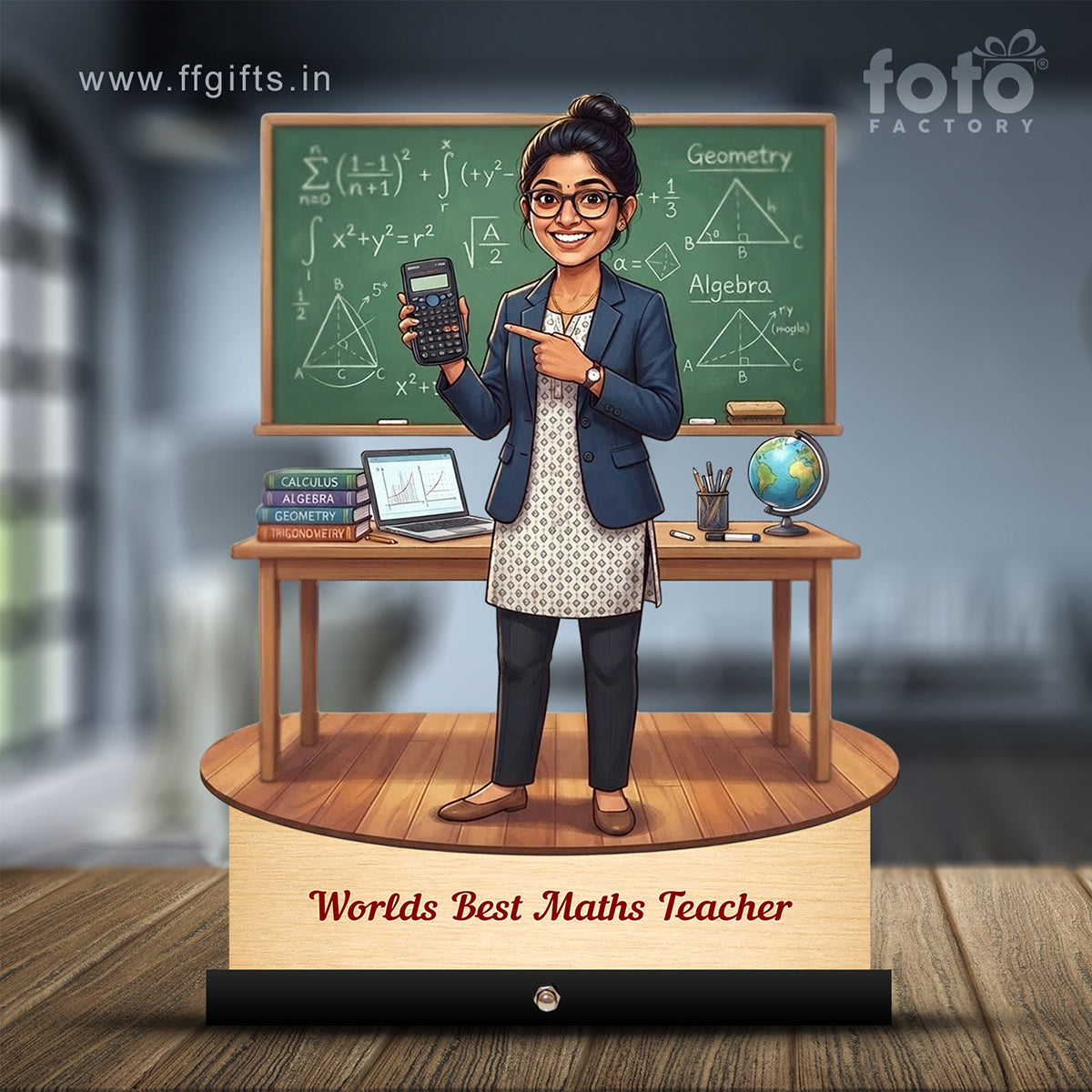 Worlds Best Biology Teacher Caricature C501