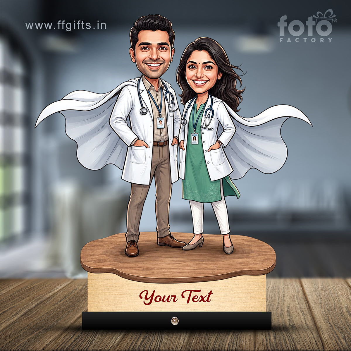 Angel Couple Doctor Caricature C605