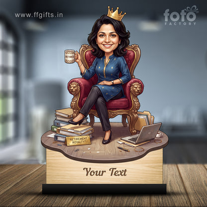 Personalized Female Retirement Caricature C1064