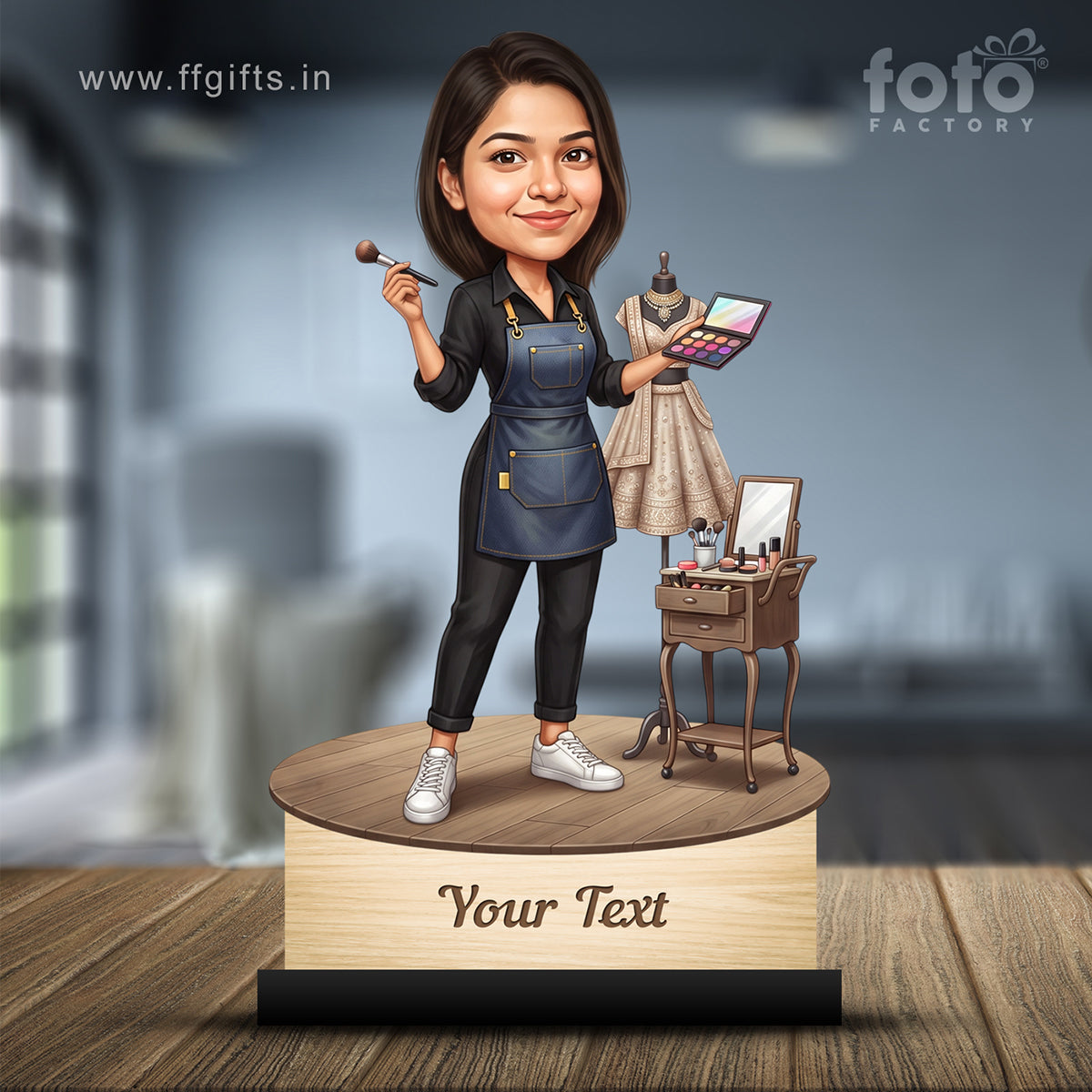 Personalized Gift for Beautician, Makeup Artist & Makeup Lover Caricature C1170