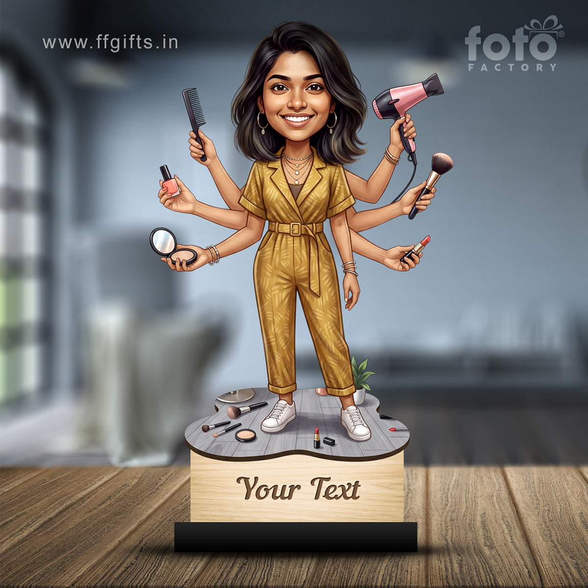 Personalized Gift for Beautician, Makeup Artist & Makeup Lover Caricature C1214