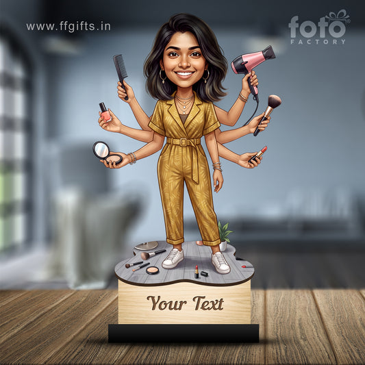 Personalized Gift for Beautician, Makeup Artist & Makeup Lover Caricature C1214