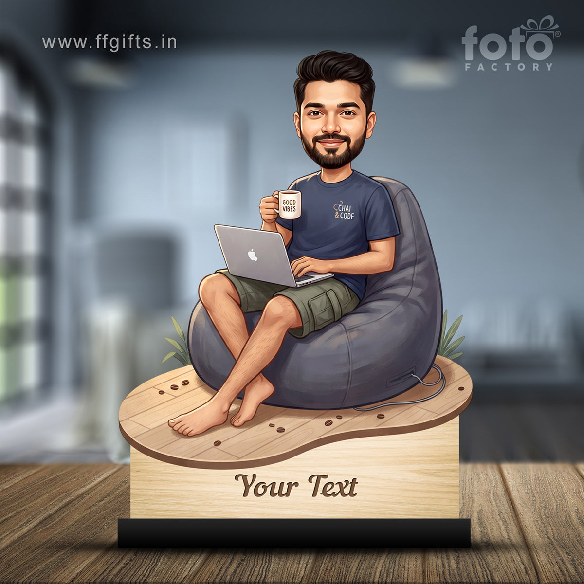 Personalized Male Work From Home Caricature C1102
