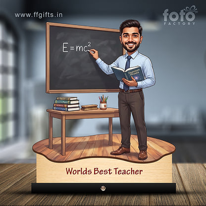 Worlds Best Teacher Caricature C508