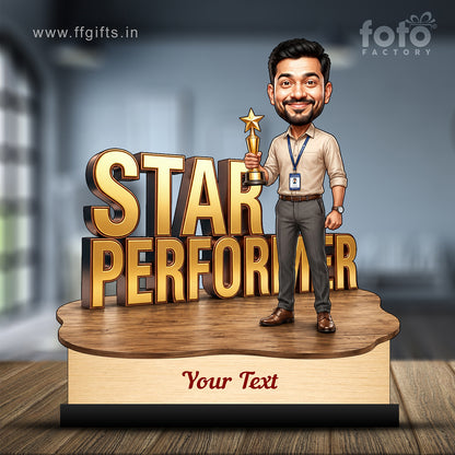Personalized Achievement Award Male Caricature C950