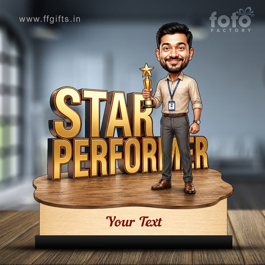 Personalized Achievement Award Male Caricature C950