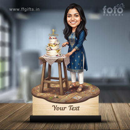 Personalized Work Anniversary Female Caricature C1110