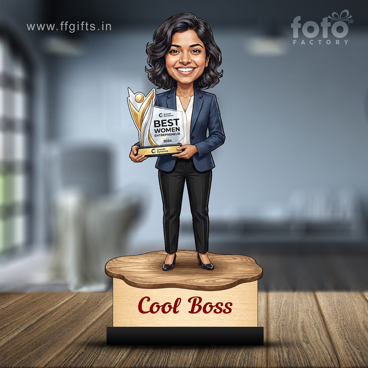 Personalized Female Cool Boss Caricature C845