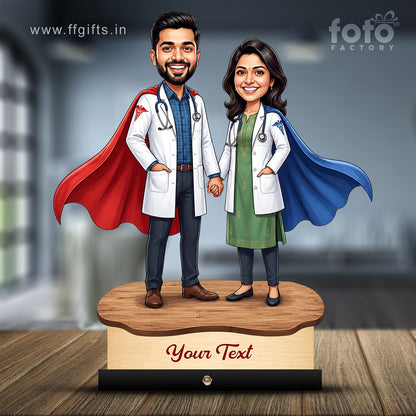 Couple Doctor Caricature Super Doctor C613