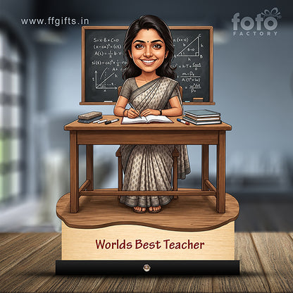 Worlds Best Teacher Caricature C543