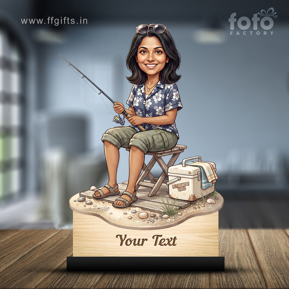 Personalized Female Retirement Caricature C1075