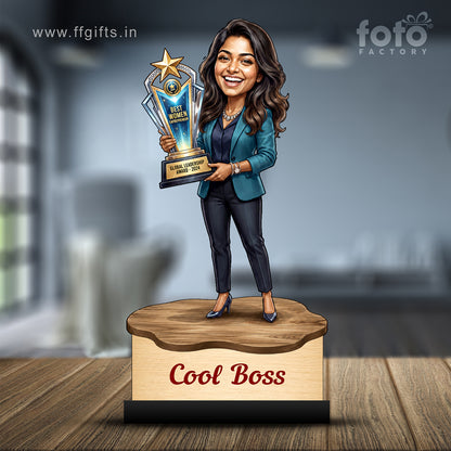 Personalized Female Cool Boss Caricature C846