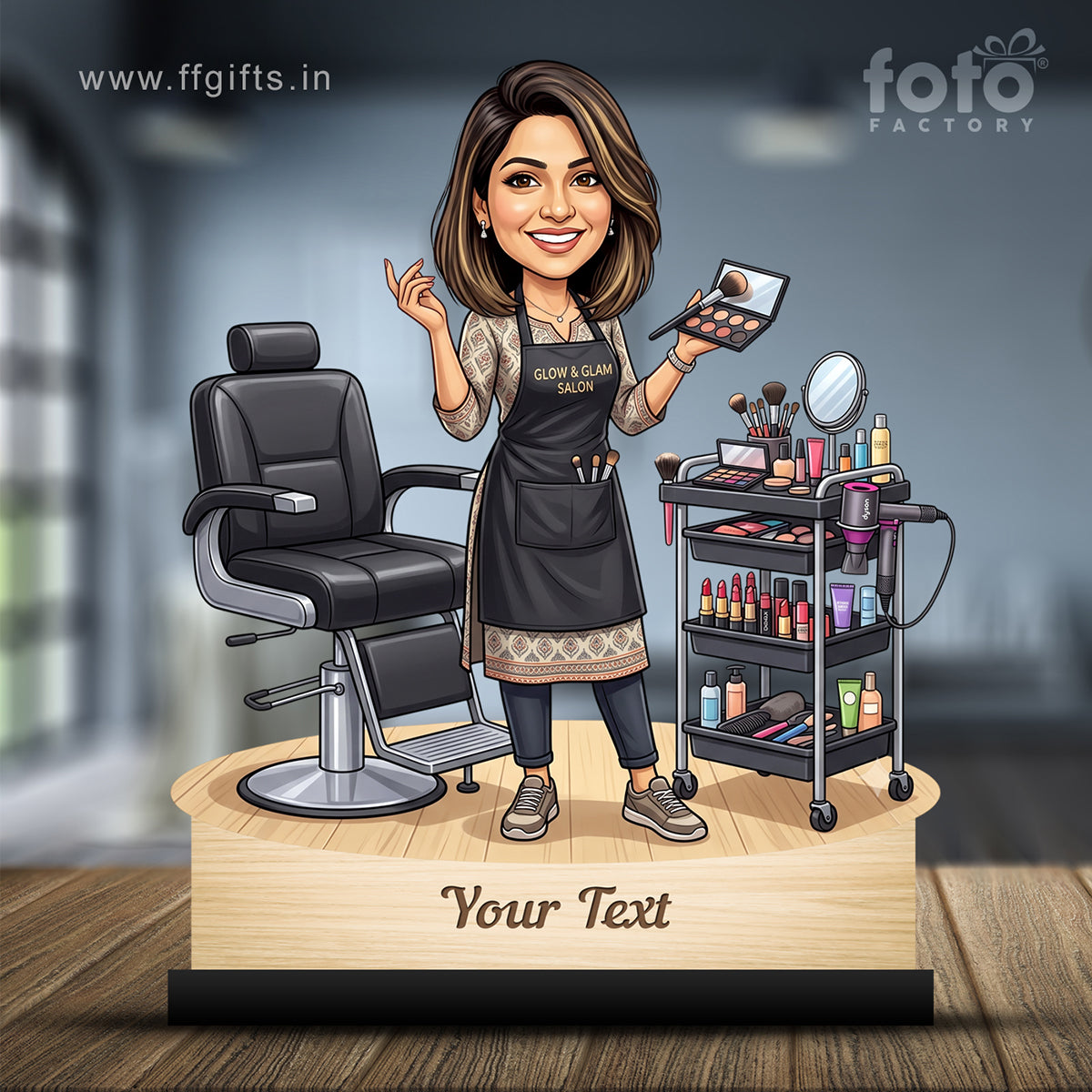 Personalized Gift for Beautician, Makeup Artist & Makeup Lover Caricature C1196