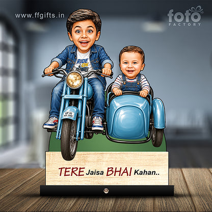 Brothers on Bike Caricature C468