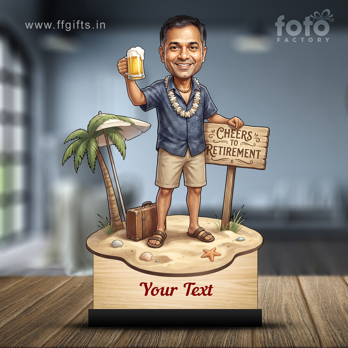 Personalized Male Retirement Caricature C1044