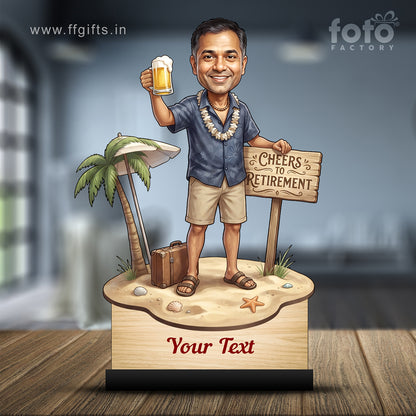 Personalized Male Retirement Caricature C1044