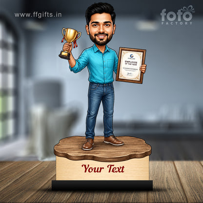 Personalized Achievement Award Male Caricature C931