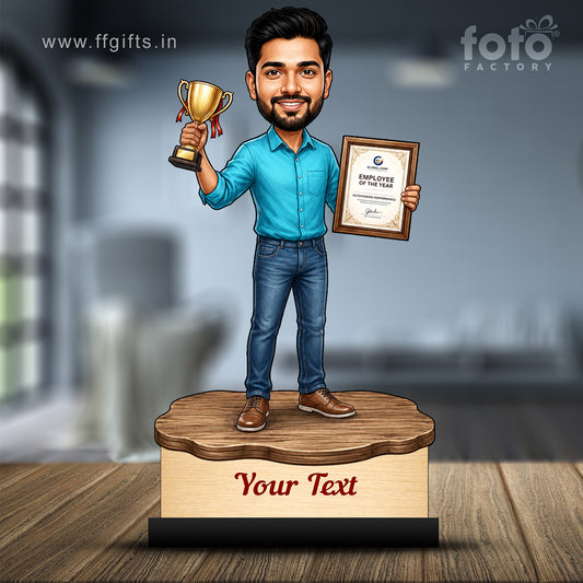 Personalized Achievement Award Male Caricature C931