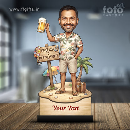Personalized Male Retirement Caricature C1045