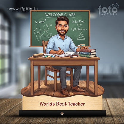 Worlds Best Teacher Caricature C510