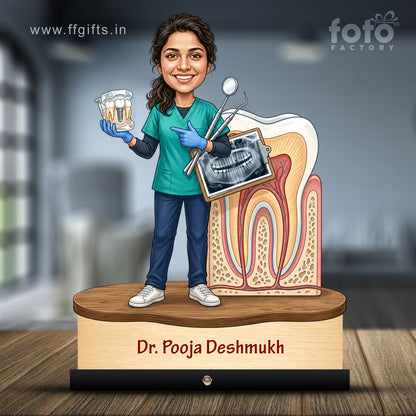Dentist Doctor Caricature for Female Doctor C565