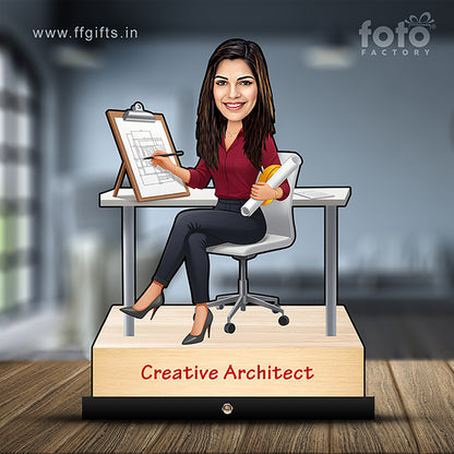 Architect Female Caricature C436