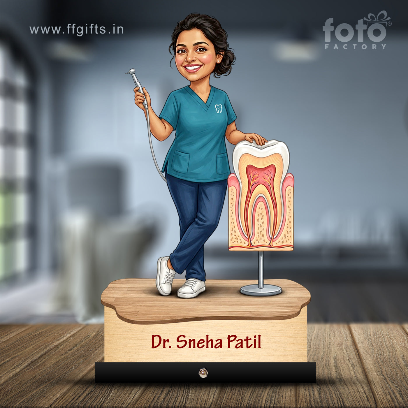 Dentist Doctor Caricature for Female Doctor C567