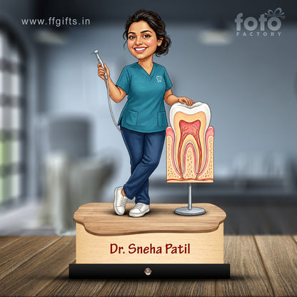 Dentist Doctor Caricature for Female Doctor C567