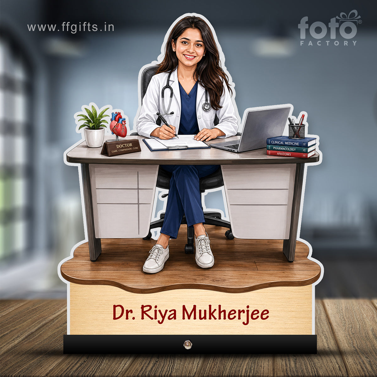 Personalized Female Doctor's Caricature C799