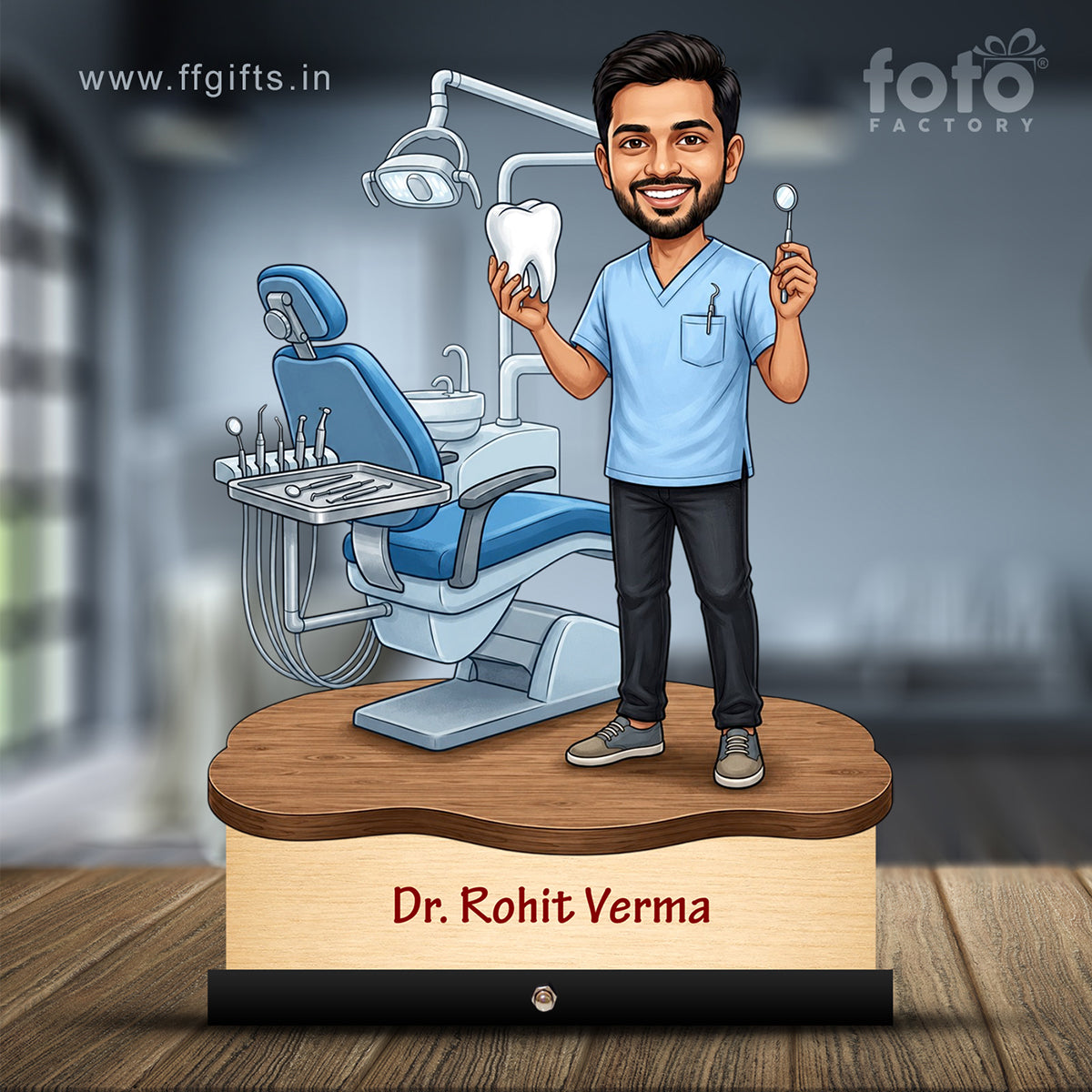 Dentist Doctor Caricature for Male Doctor C569