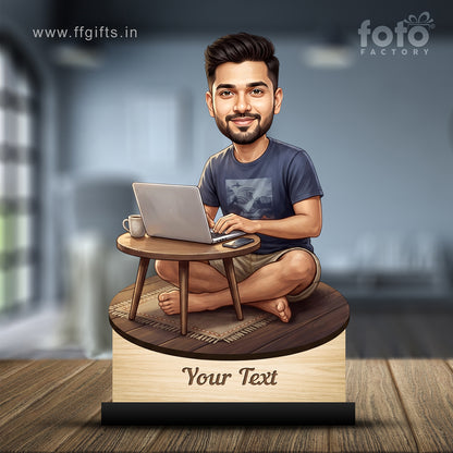 Personalized Male Work From Home Caricature C1105