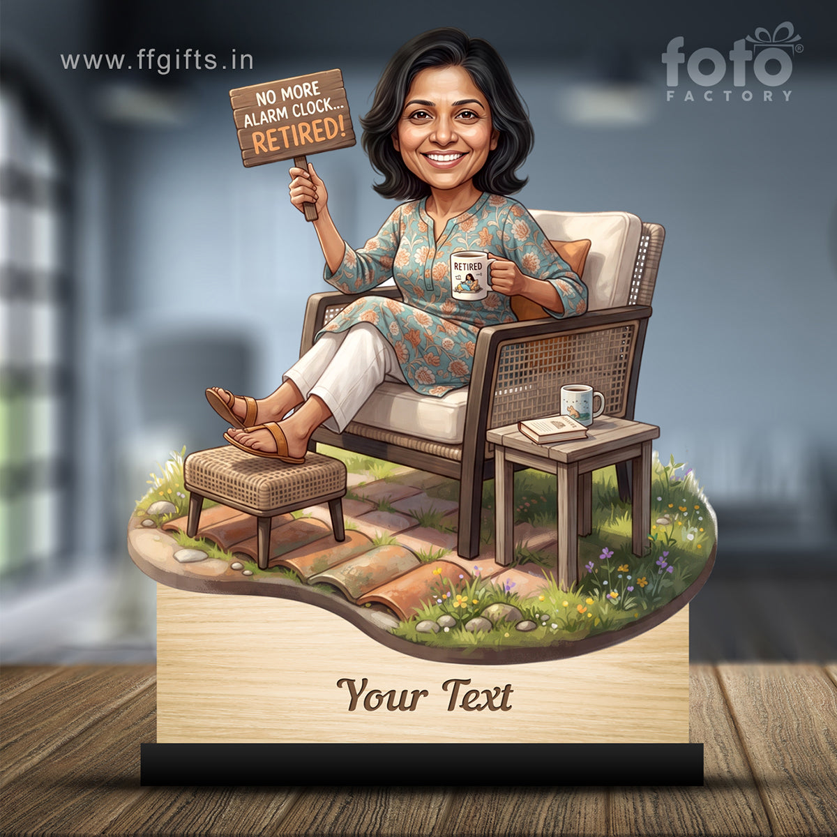 Personalized Female Retirement Caricature C1079
