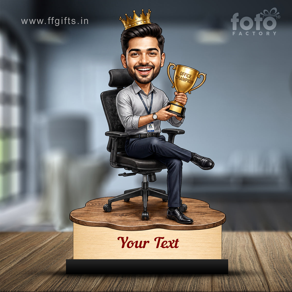 Personalized Achievement Award Male Caricature C937