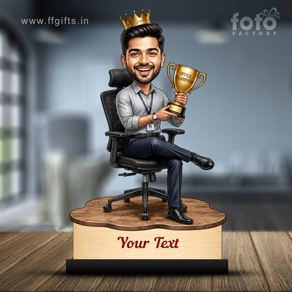 Personalized Achievement Award Male Caricature C937