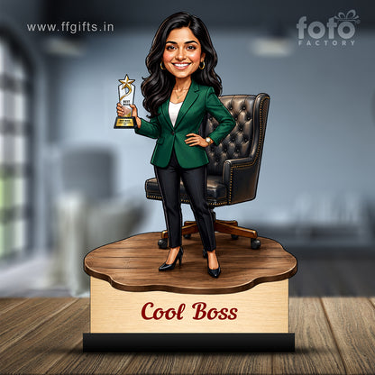 Personalized Female Cool Boss Caricature C847