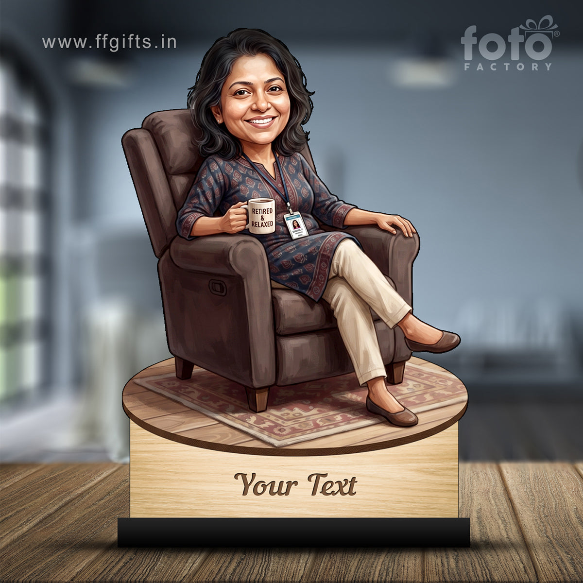 Personalized Female Retirement Caricature C1062