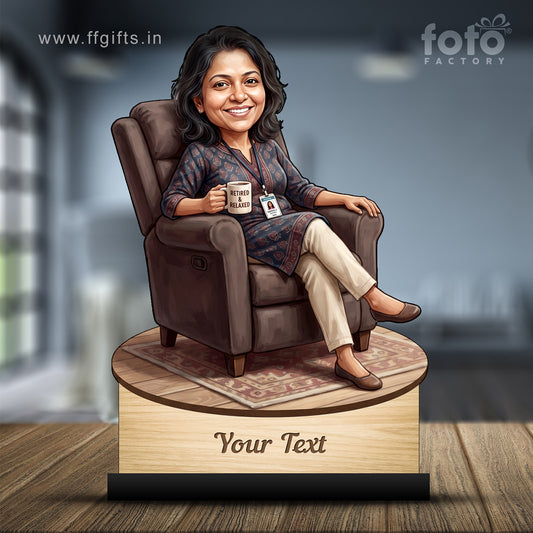 Personalized Female Retirement Caricature C1062