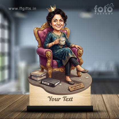 Personalized Female Retirement Caricature C1090