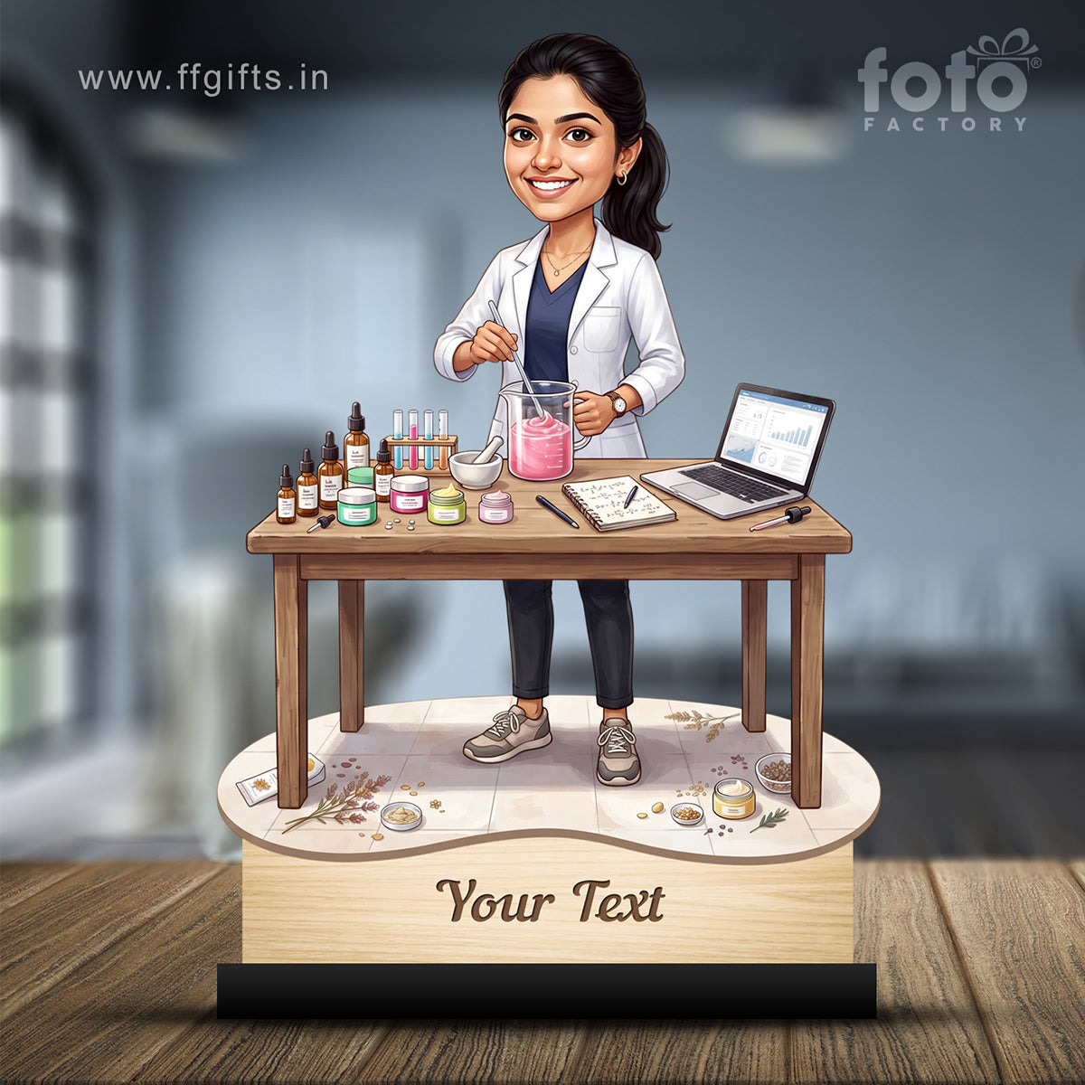 Personalized Gift for Beautician, Makeup Artist & Makeup Lover Caricature C1174