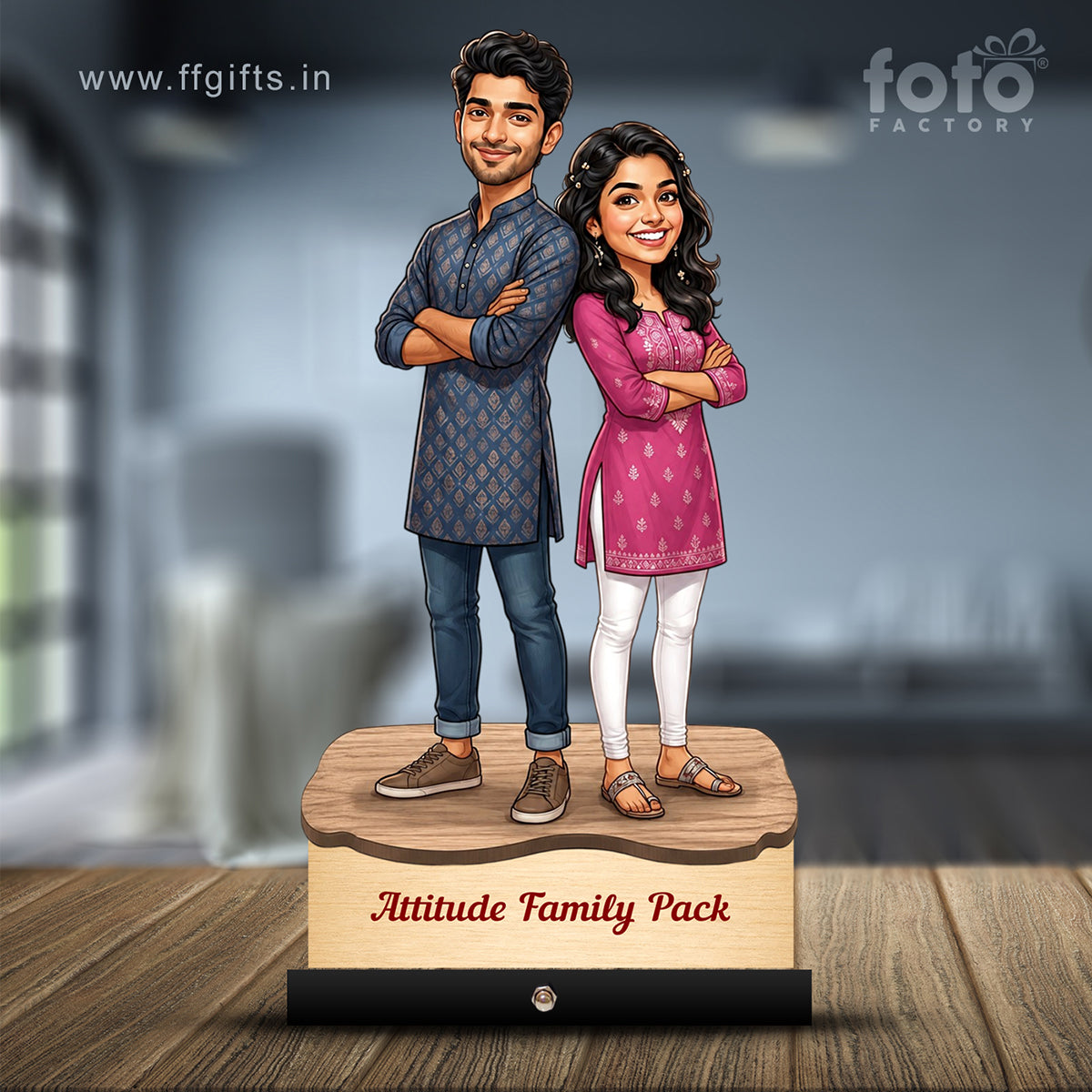 Cool Brother Sister Caricature C586