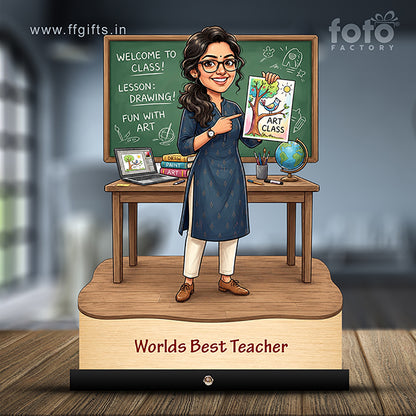 Worlds Best Art Teacher Caricature C522