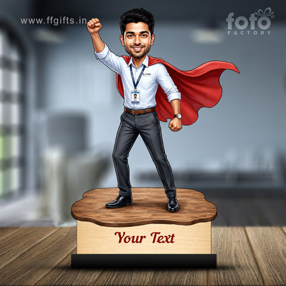 Personalized Corporate Office Male Employee Caricature C901