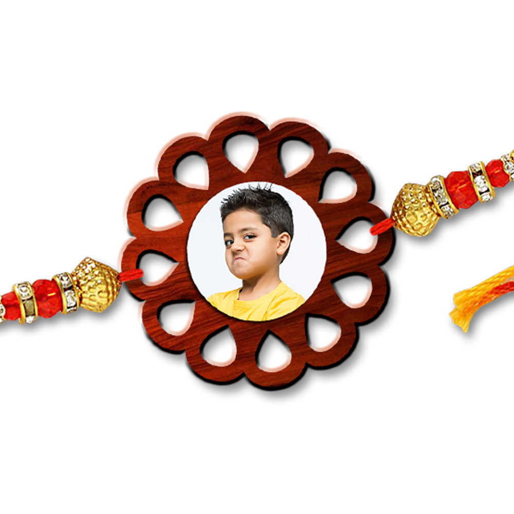 Flower Shape Photo Rakhi R010